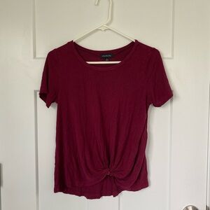 Deep Red Knot Front Tee